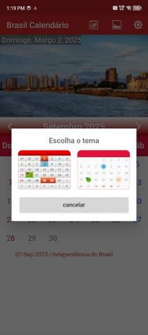 Brasil Calendário 2026 для Android — скриншот 4