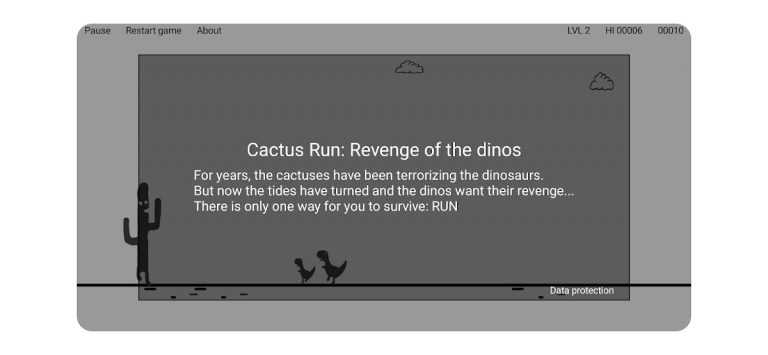 Cactus Run Classic — Dino Game для Android — скриншот 3