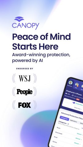 Canopy — AI Online Safety App для Android — скриншот 1