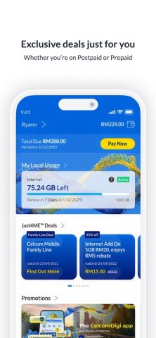 Celcom Life для iOS — скриншот 1