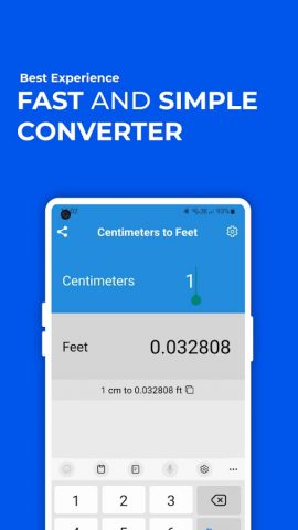 Centimeters to Feet Converter для Android — скриншот 1