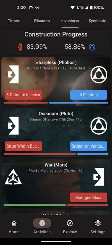 Cephalon Navis — Warframe hub для Android — скриншот 5