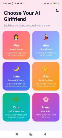 ChatX: AI Girlfriend Chat App для Android — скриншот 2