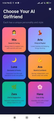 ChatX: AI Girlfriend Chat App для Android — скриншот 3