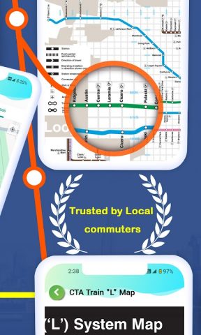 Chicago CTA Train Bus Tracker для Android — скриншот 4