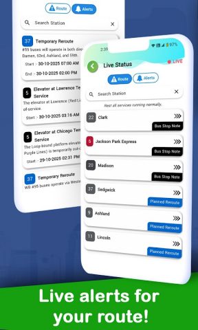 Chicago CTA Train Bus Tracker для Android — скриншот 5