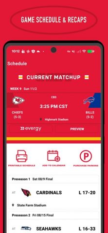 Chiefs Mobile для Android — скриншот 5