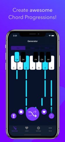 Chord Progression Generator для iOS — скриншот 1
