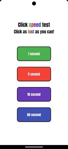 Click Speed Test для Android — скриншот 1