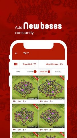 CoC Base Maps 2026 – Fan App для Android — скриншот 4