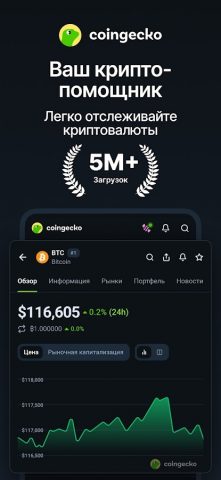 CoinGecko: Крипта и Bitcoin для Android — скриншот 1