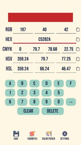 Color Converter для Android — скриншот 3
