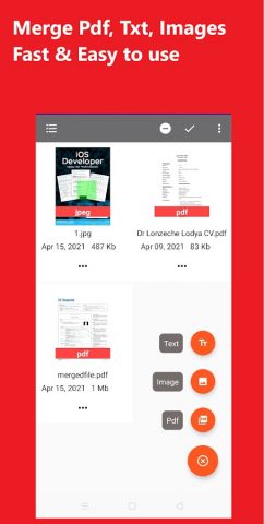 Combine PDF files — Merge PDF для Android — скриншот 1