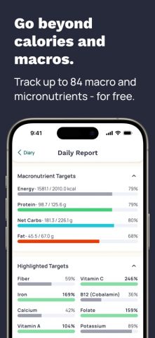 Cronometer: Calorie Counter для iOS — скриншот 3