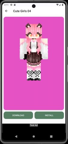 Cute Skins Girls for Minecraft для Android — скриншот 3