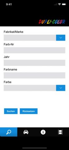 DUPLI-COLOR Farbsuchprogramm для iOS — скриншот 1