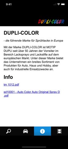 DUPLI-COLOR Farbsuchprogramm для iOS — скриншот 4