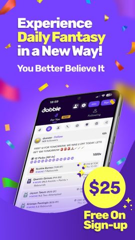 Dabble — Real Money Pick’Em для Android — скриншот 1
