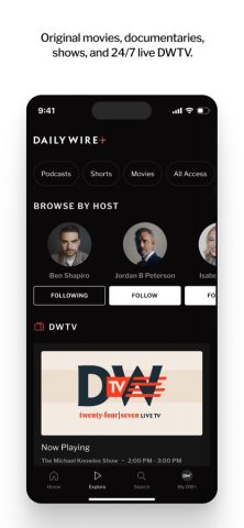 DailyWire+ для iOS — скриншот 2