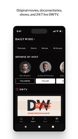 DailyWire+ для Android — скриншот 2