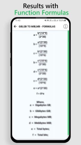 Data Converter: GB,MB,GiB,MiB для Android — скриншот 4