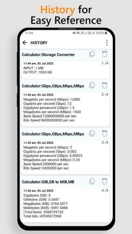 Data Converter: GB,MB,GiB,MiB для Android — скриншот 5