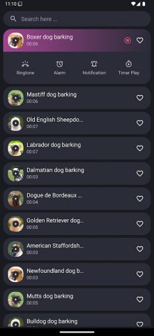 Dog Barking Sounds для Android — скриншот 1