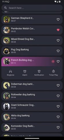 Dog Barking Sounds для Android — скриншот 3