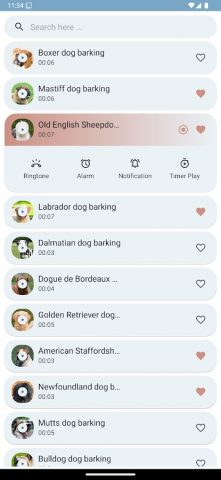 Dog Barking Sounds для Android — скриншот 5