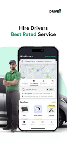 DriveU: Hire Driver for Car для iOS — скриншот 1