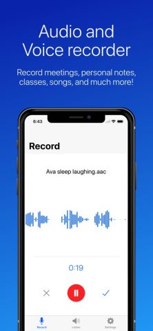 Easy Voice Recorder для iOS — скриншот 1