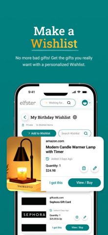 Elfster: The Secret Santa App для iOS — скриншот 3