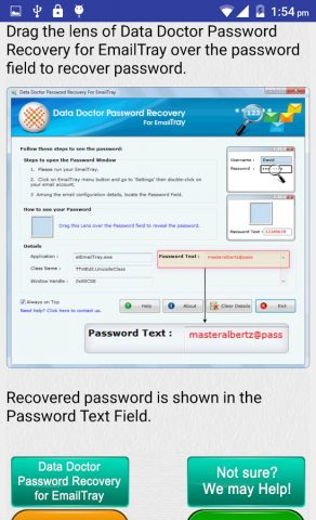 Email Password Recovery Help для Android — скриншот 5