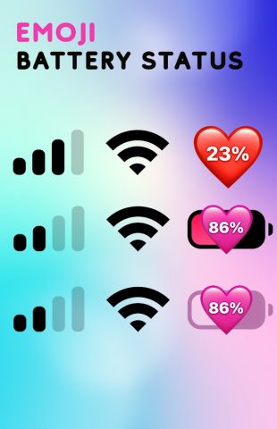 Emoji Battery Status Bar для Android — скриншот 4