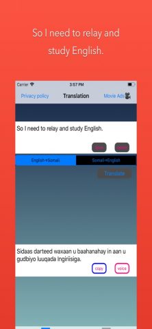 English to Somali Translator для iOS — скриншот 1