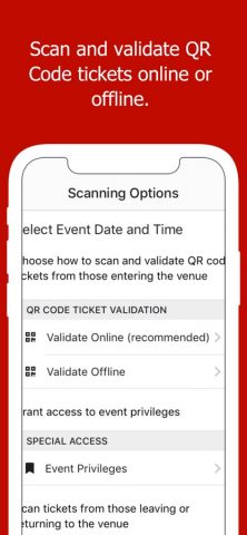 Event Ticket Scanner для iOS — скриншот 1