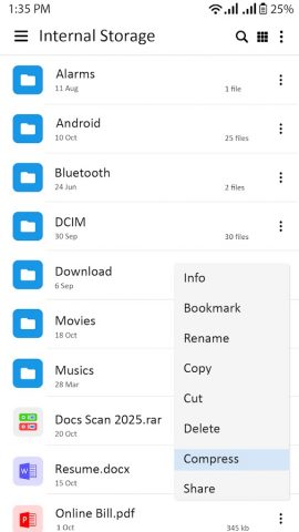 Файловый менеджер для Android — скриншот 3