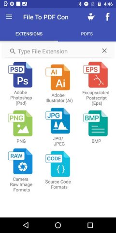 File to PDF Converter(AI, PSD) для Android — скриншот 1