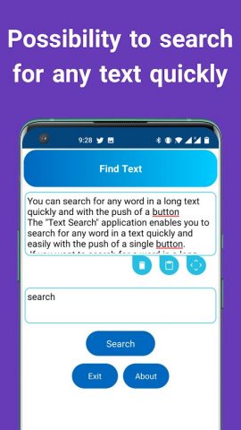 Find a word in text quickly для Android — скриншот 3