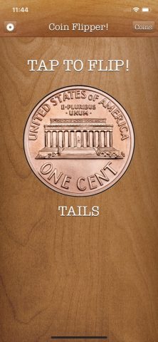 Flip a Coin App для iOS — скриншот 2