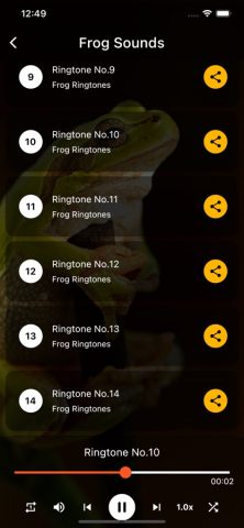Frog Sounds Ringtones для iOS — скриншот 5