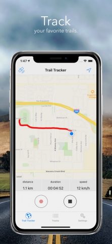 GPX Trail Tracker для iOS — скриншот 1