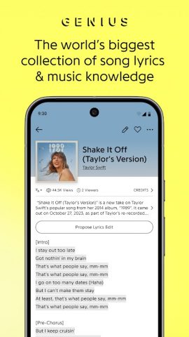 Genius — Song Lyrics Finder для Android — скриншот 1