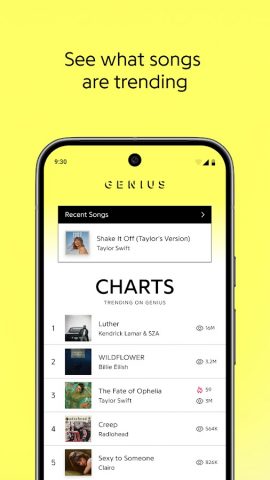 Genius — Song Lyrics Finder для Android — скриншот 2