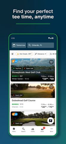 GolfNow: Golf Tee Times для Android — скриншот 1