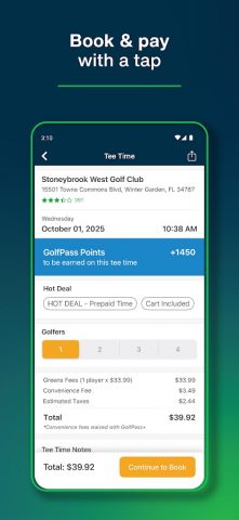 GolfNow: Golf Tee Times для Android — скриншот 2