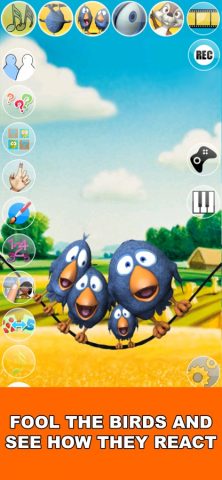 Говорящие птицы на проводе для iOS — скриншот 1
