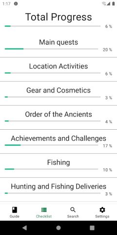 Guide, Checklist — AC Valhalla для Android — скриншот 3