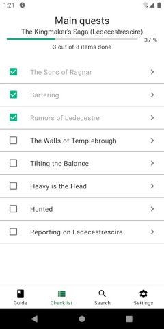 Guide, Checklist — AC Valhalla для Android — скриншот 4