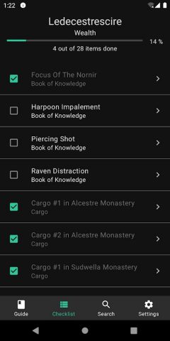 Guide, Checklist — AC Valhalla для Android — скриншот 5